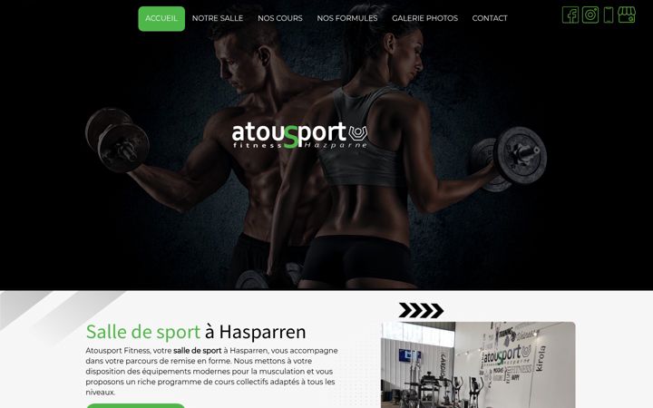 Skjermbilde av atousportfitness.fr