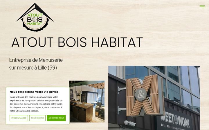 Екранна снимка на atout-bois-habitat.fr