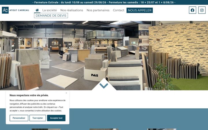 Екранна снимка на atout-carreau-angers.fr