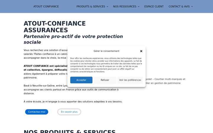 Snímek obrazovky atout-confiance.fr