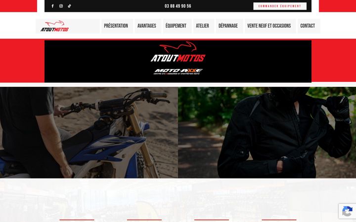 Екранна снимка на atout-motos.fr