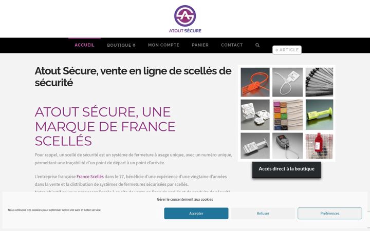 Snímek obrazovky atout-secure.com