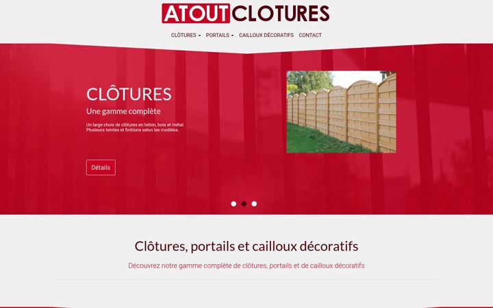 Snímek obrazovky atoutclotures.fr