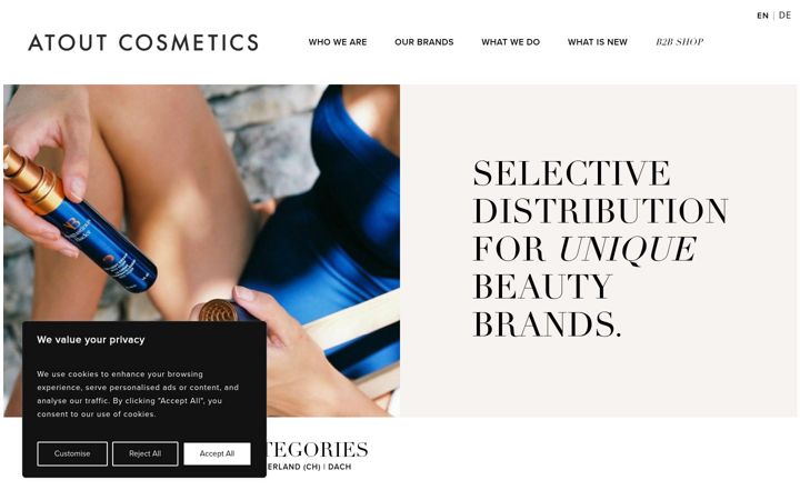 Zrzut ekranu atoutcosmetics.com
