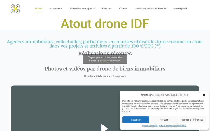 Zrzut ekranu atoutdroneidf.com