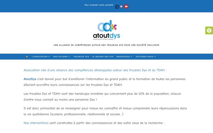 Captura de pantalla de atoutdys.org