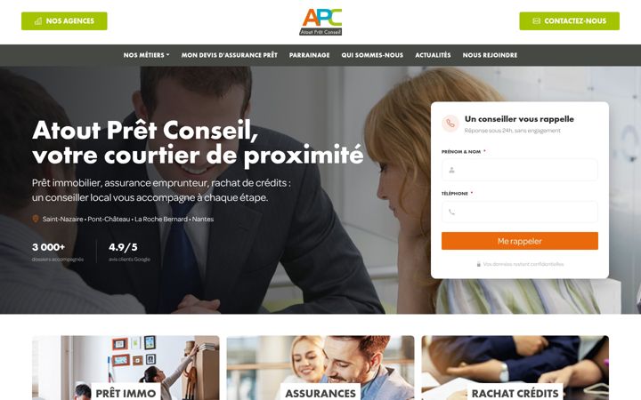 Екранна снимка на atoutpretconseil.fr