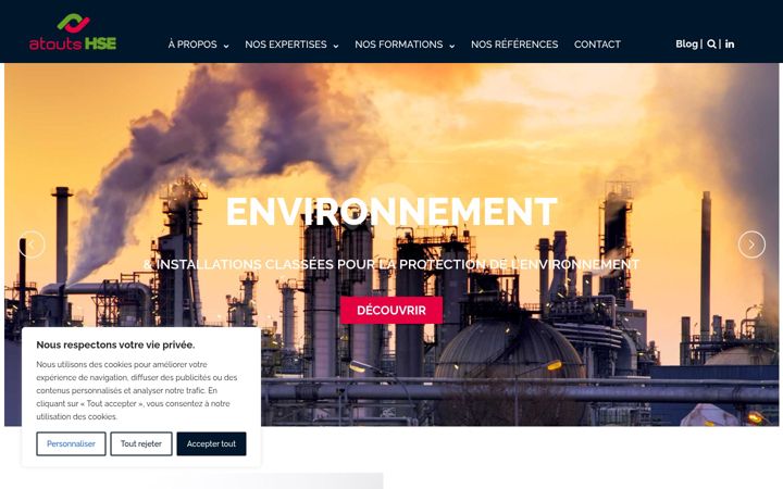 Captura de pantalla de atouts-hse.fr