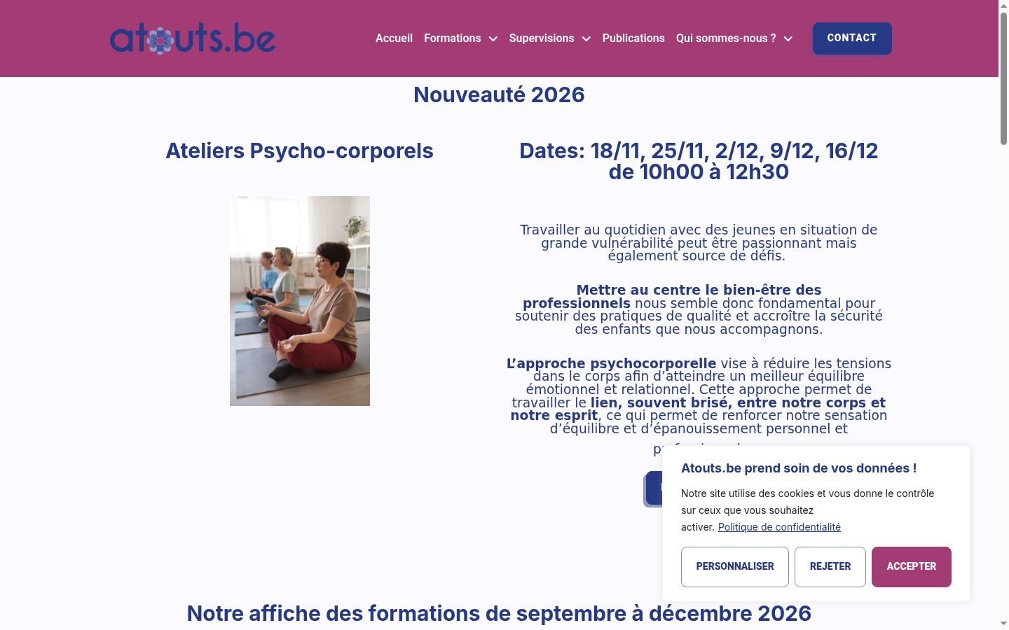 Captura de ecrã do banner de consentimento apresentado antes de qualquer interação