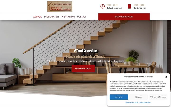 Screenshot of atoutservice-menuiserie.fr