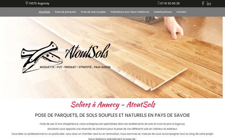 Screenshot of atoutsols.fr