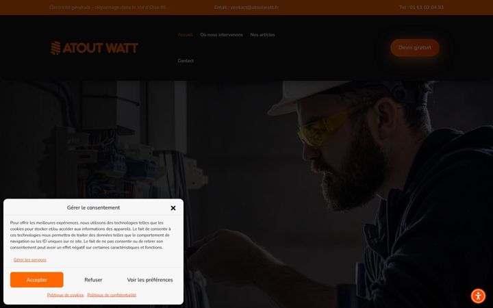 Screenshot of atoutwatt.fr