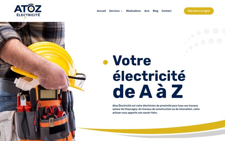 Screenshot of atoz-electricite.fr