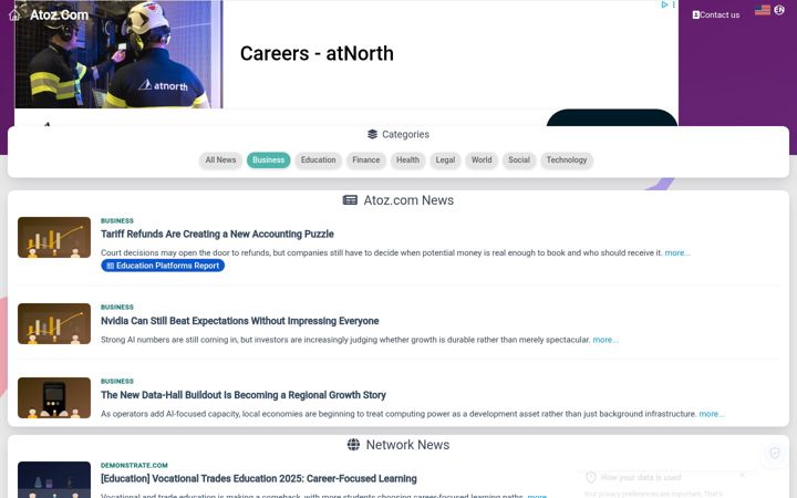 Screenshot of atoz.com