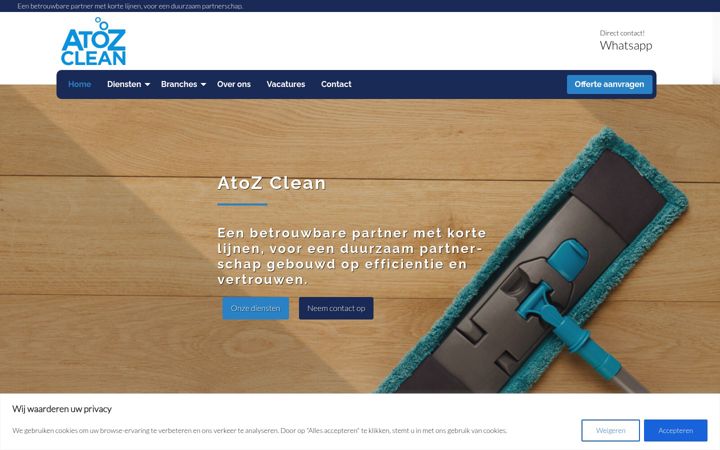 Screenshot of atozclean.nl
