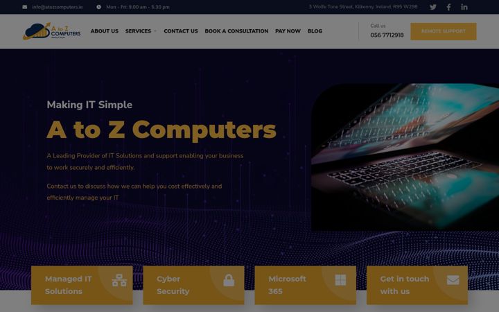 Screenshot of atozcomputers.ie