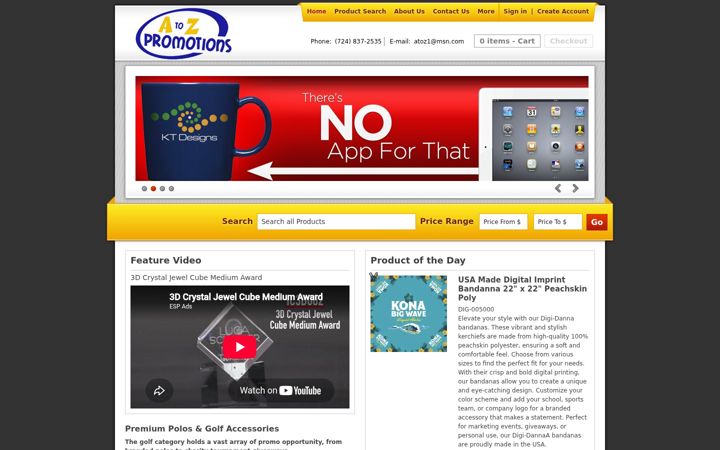 Screenshot of atozideas.com