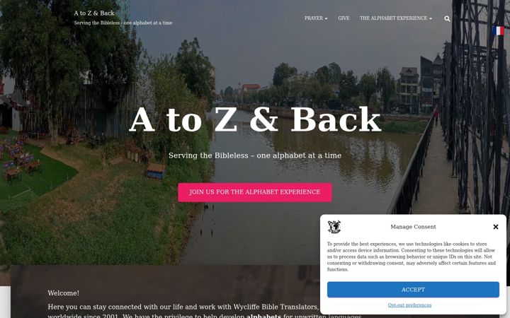 Screenshot of atoznback.org