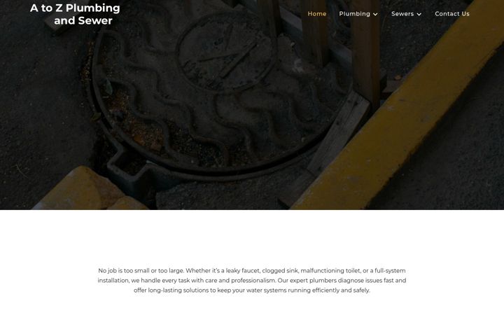 Ekrānuzņēmums no atozplumbingandsewer.com