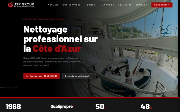 Screenshot of atp-nettoyage.fr