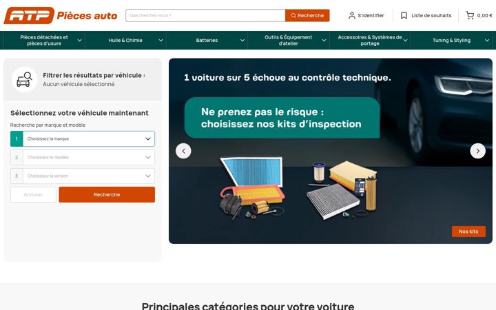 Screenshot of atp-piecesauto.fr