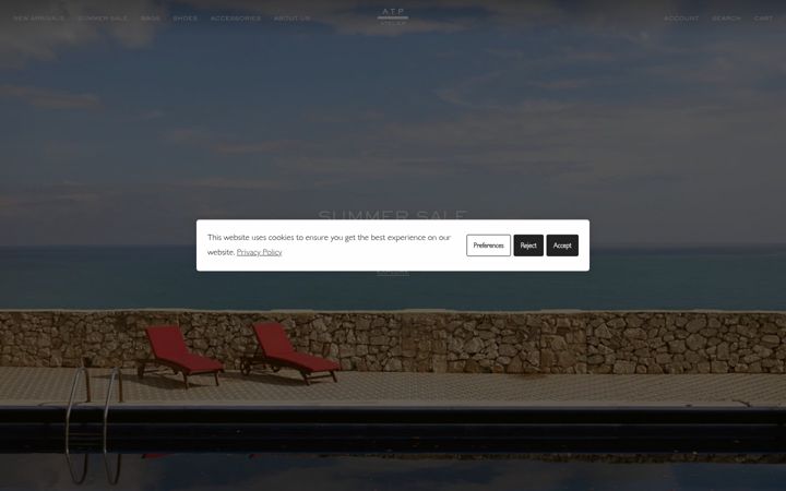 Screenshot of atpatelier.com