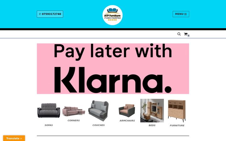 Skærmbillede af atpfurniture.com