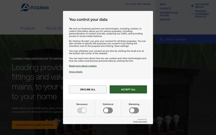 Screenshot of atplas.co.uk