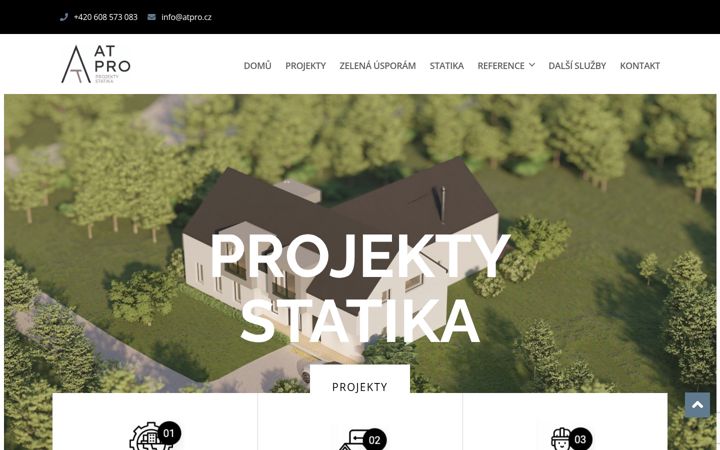 Kuvakaappaus sivustosta atpro.cz