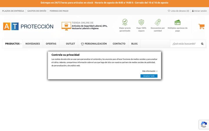 Screenshot of atproteccion.com