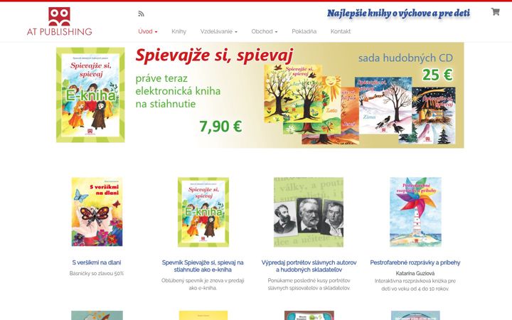Kuvakaappaus sivustosta atpublishing.sk