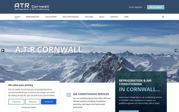Screenshot of atr-cornwall.co.uk