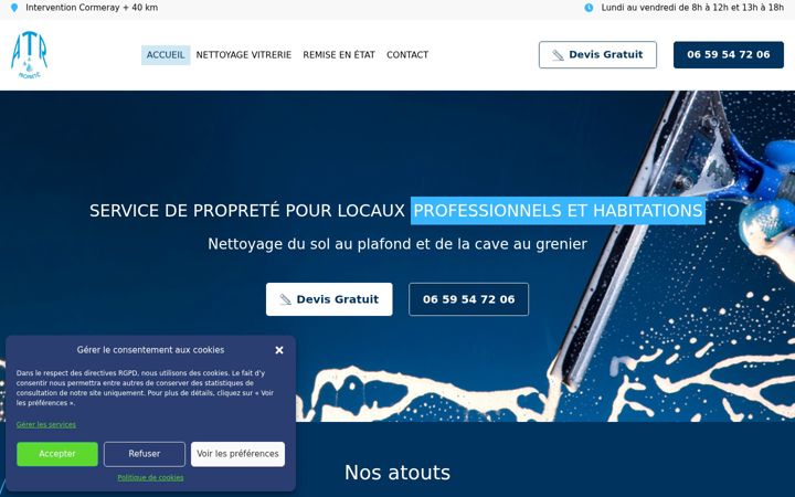 Screenshot of atr-proprete.fr