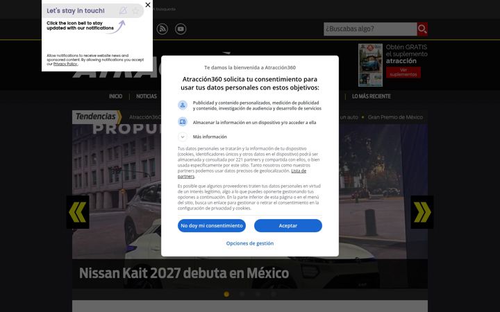 Screenshot von atraccion360.com