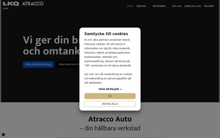 Screenshot of atraccoauto.se