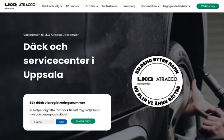 Screenshot of atraccodackcenter.se
