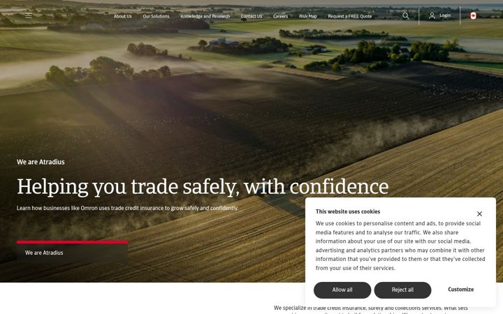 Screenshot of atradius.ca