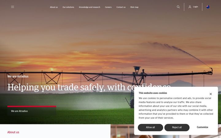 Screenshot of atradius.co.nz