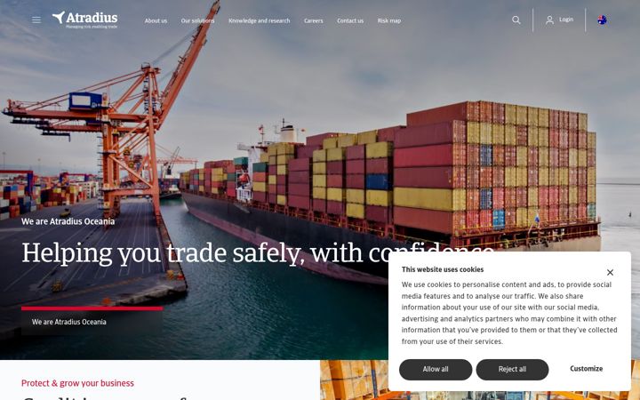 Screenshot of atradius.com.au