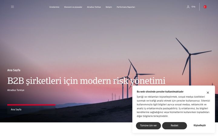 Skjámynd af atradius.com.tr