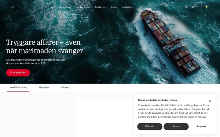 Screenshot of atradius.se