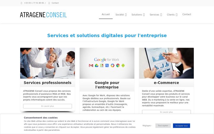 Screenshot von atragene-conseil.com