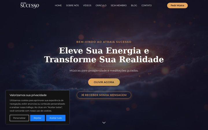 Screenshot of atraiasucesso.com.br