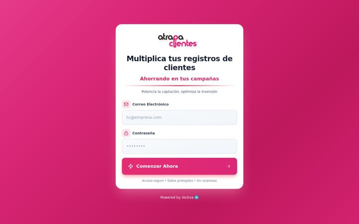Screenshot of atrapaclientes.es
