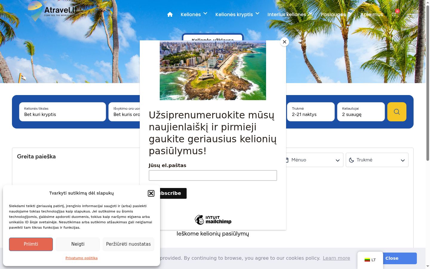 Snímka obrazovky banera súhlasu zobrazeného pred akoukoľvek interakciou