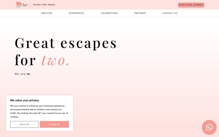Screenshot of atravelduet.com