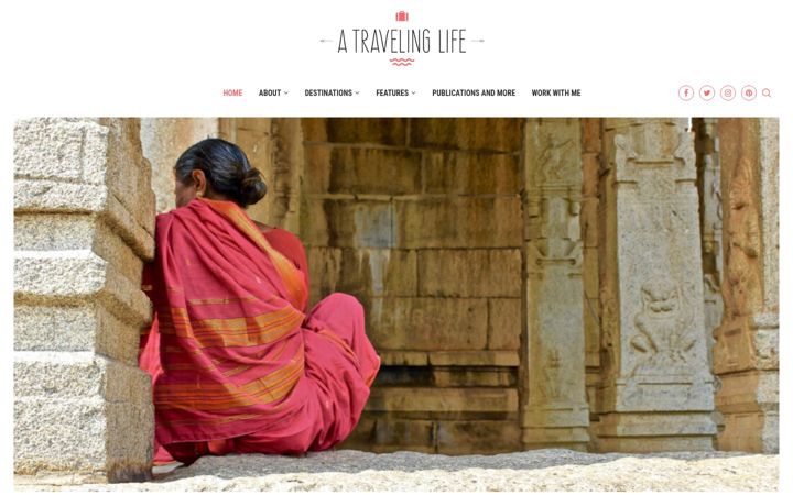 Screenshot of atravelinglife.com