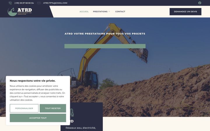 Screenshot of atrd-terrassement.fr