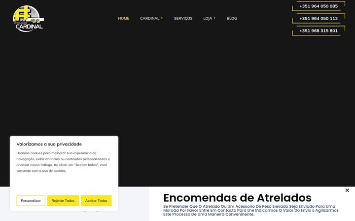 Screenshot of atreladoscardinal.pt