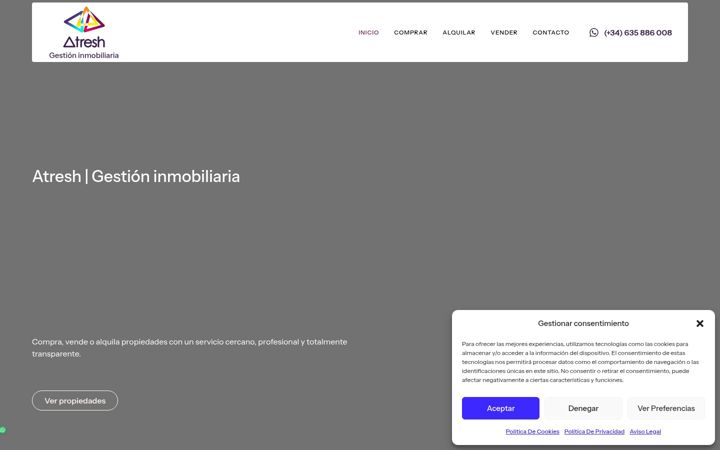 Screenshot of atresh.com